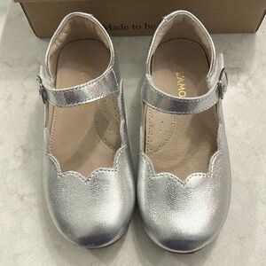 L'Amour Silver Kids Dress Shoes